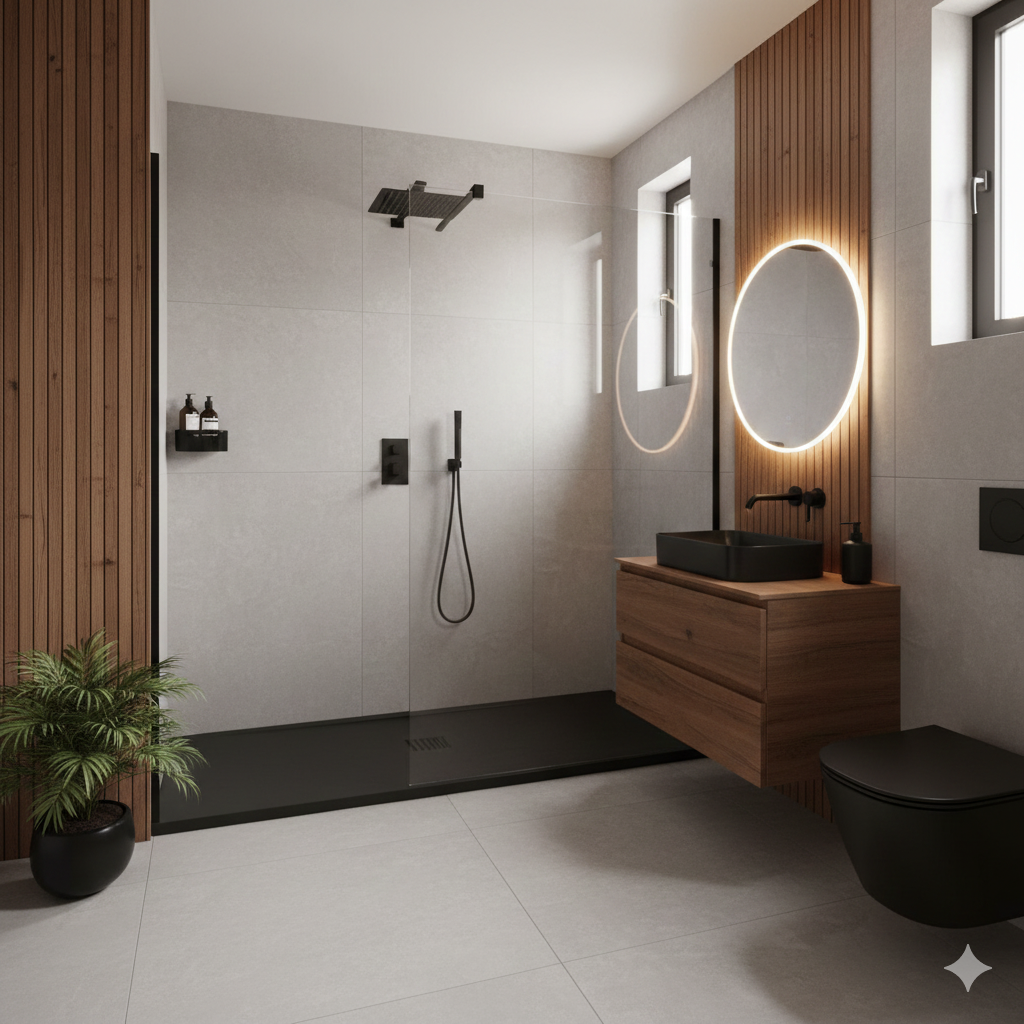 Platos de ducha en negro en Valladolid: la tendencia que transforma tu baño en 2026