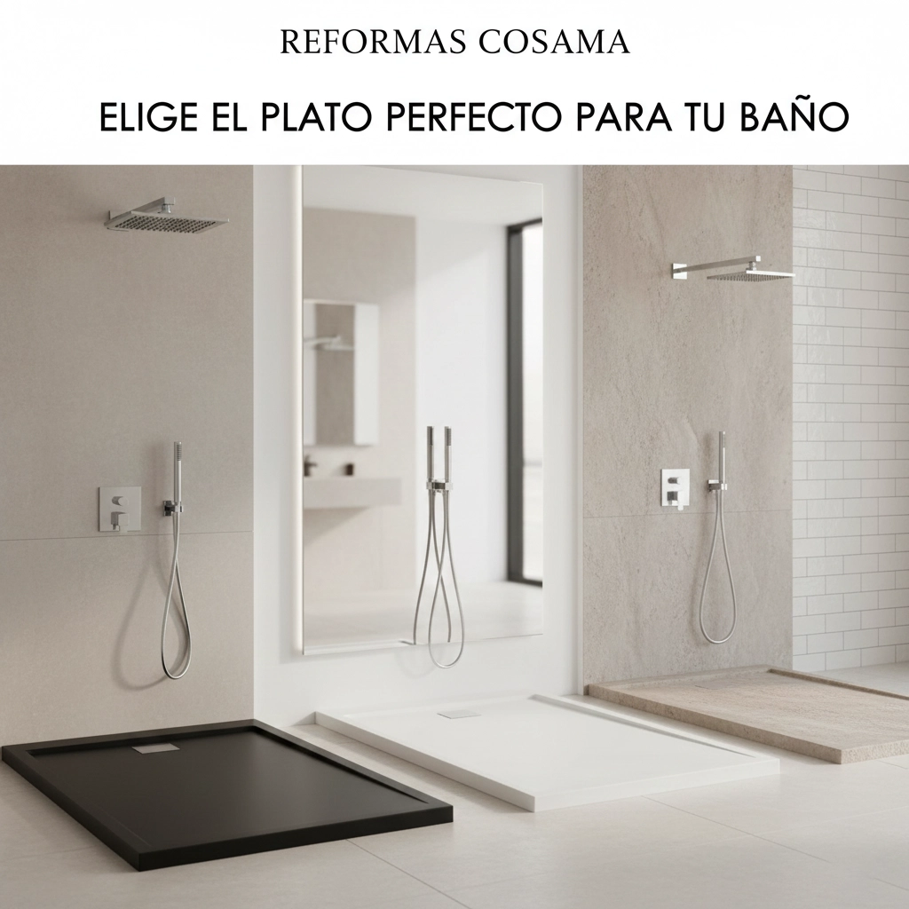 Plato de ducha ideal para el cambio de bañera por ducha en Valladolid con Reformas Cosama